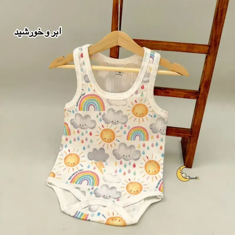 بادی رکابی بچگانه کوالا کیدز نخ پنبه کبریتی زیردکمه - تصویر 2