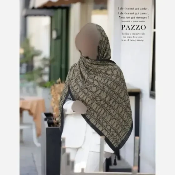 شال پلیسه حریر بهاره خنک قواره 200 در 75 سانت