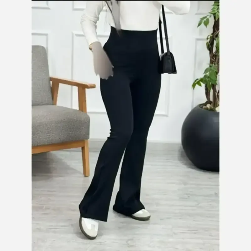 شلوار بوتکات کبریتی زنانه دمپا گشاد فری سایز - تصویر 8