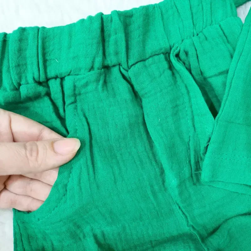 ست تیشرت شورت نوزادی پسرانه دخترانه موسلین خنک لطیف یک تا چهار سال - تصویر 6