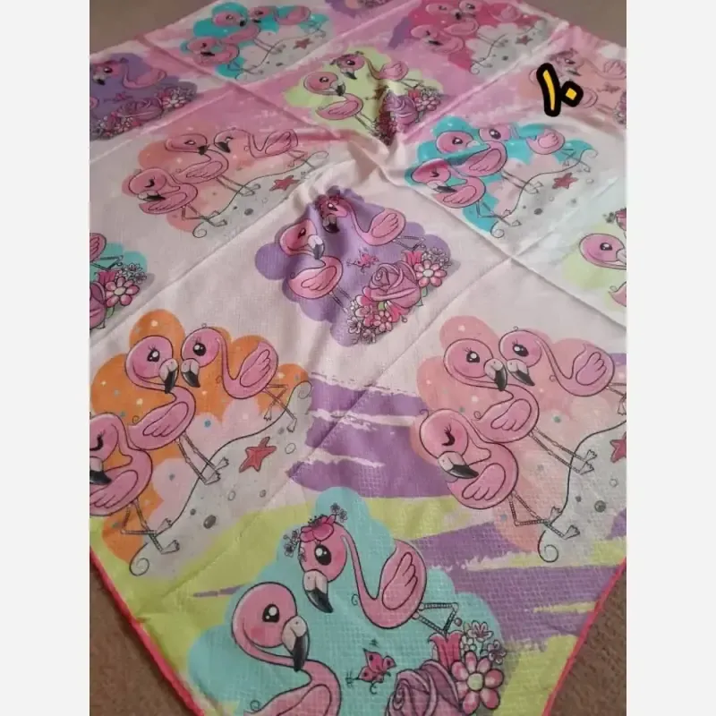روسری سوپرنخ دخترانه دست دوز قواره 100 سانت فانتزی - تصویر 14