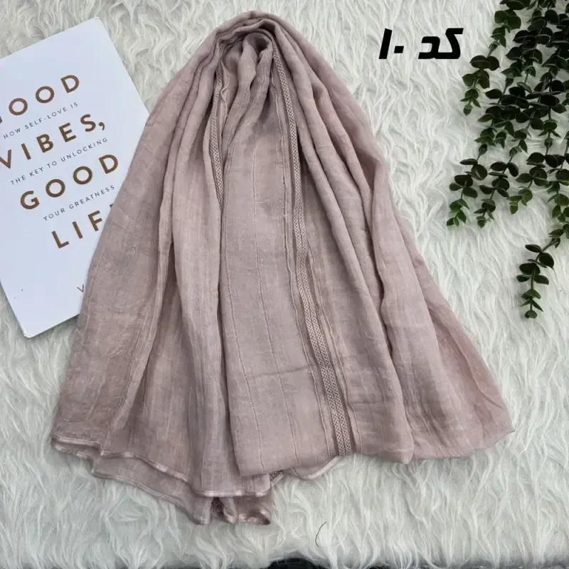 شال نخ کتان سنگشور مجلسی دور گان - تصویر 8