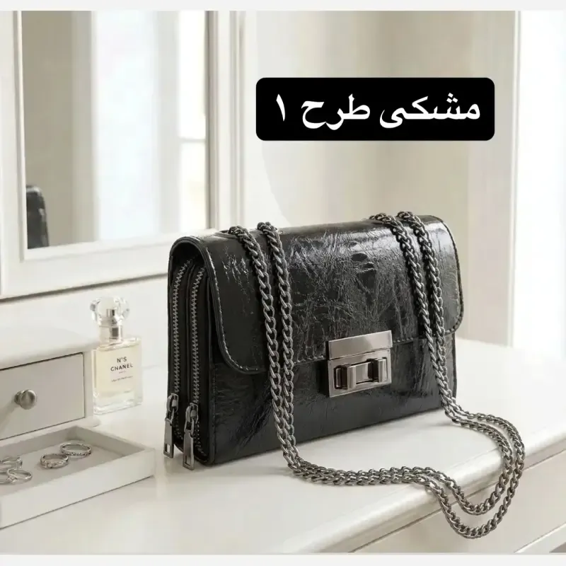 کیف پاسپورتی زنانه چرم مصنوعی بند بلند مجلسی و رسمی - تصویر 2