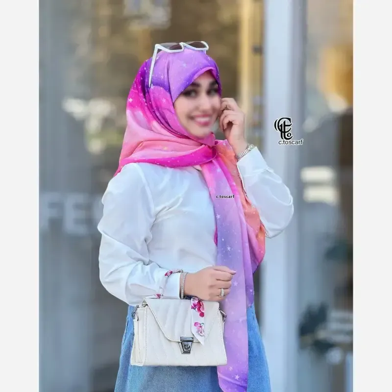 روسری نخی کاستوم طرح شادی قواره 115 در 115 - تصویر 3