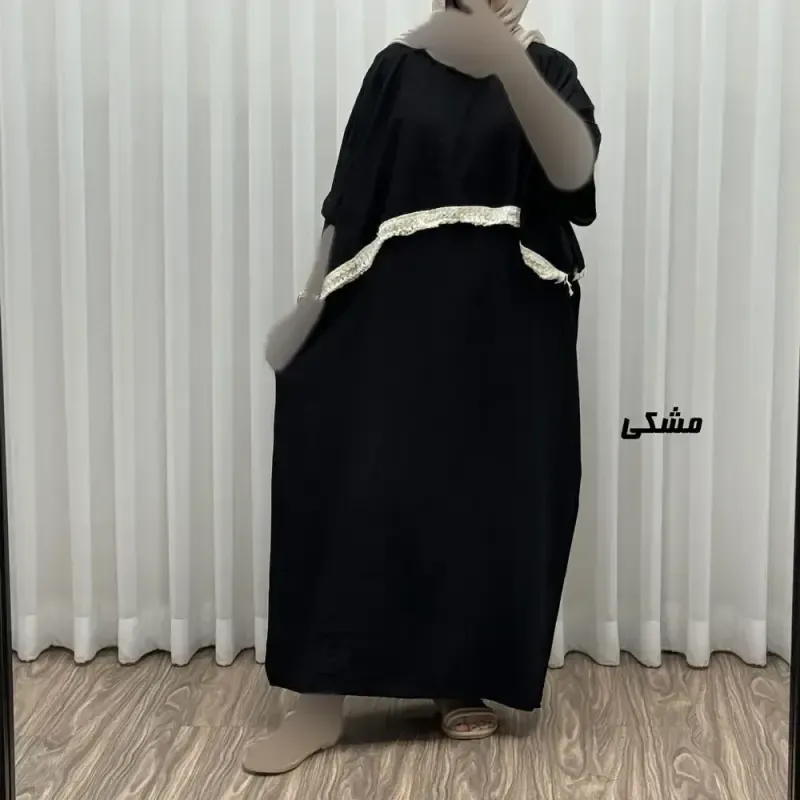 سارافون زنانه جنس بابوس فری سایز مناسب تا سایز 52 مدل H1867 - تصویر 4
