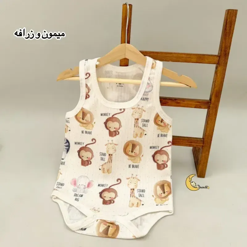 بادی رکابی بچگانه کوالا کیدز نخ پنبه کبریتی زیردکمه - تصویر 10