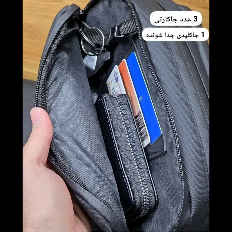 کیف دستی مردانه ضد آب گرین لاین جنس اسکین سیلیکونی ابعاد 13 در 23 سانتی متر - تصویر 7