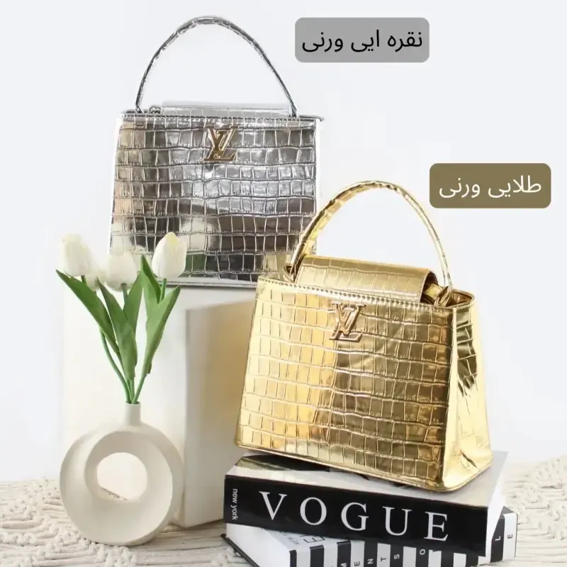 کیف زنانه چرم مصنوعی رسمی و مهمانی با بند بلند - تصویر 6