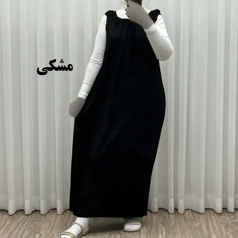 سارافون راحتی زنانه بلند نخی فری سایز مناسب تا سایز 54 - تصویر 4