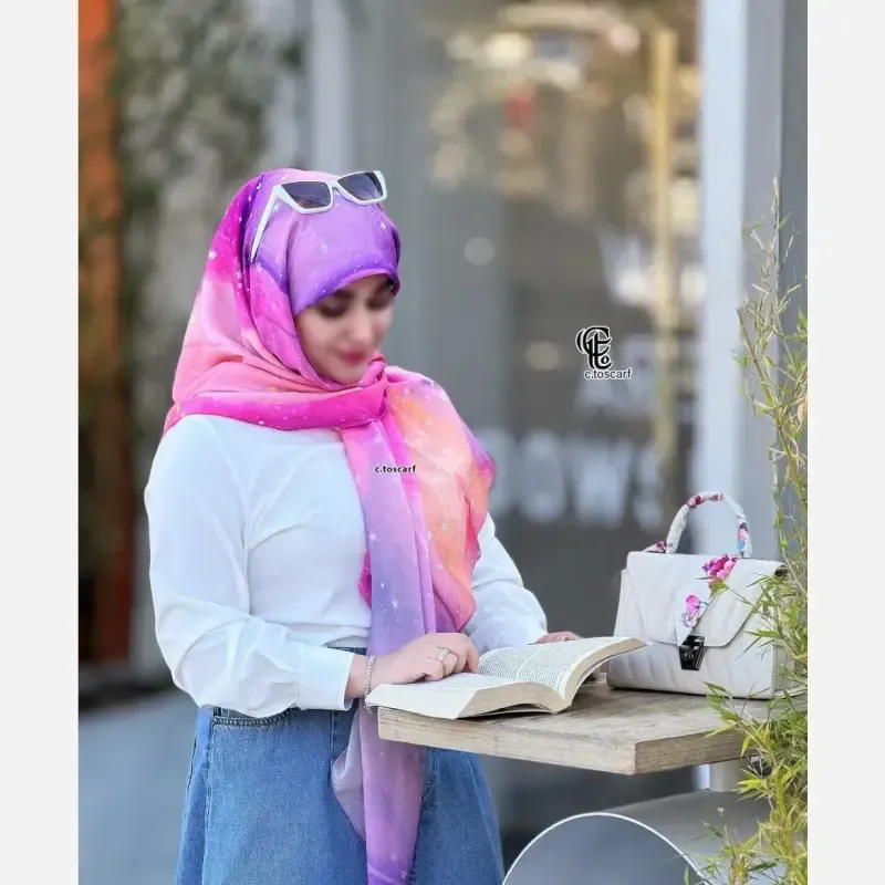 روسری نخی کاستوم طرح شادی قواره 115 در 115 - تصویر 2