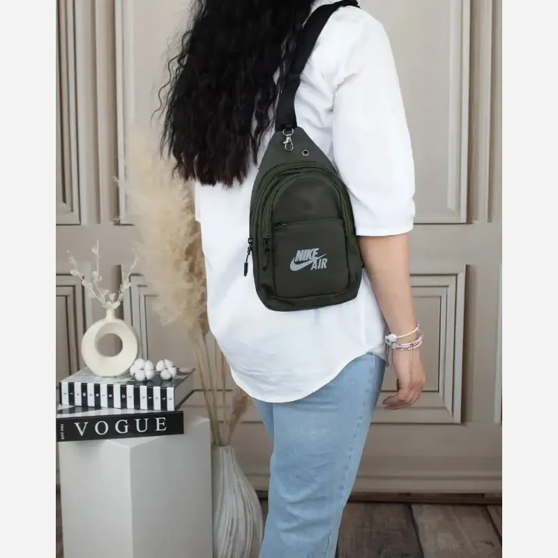کیف مردانه روزمره پارچه ای طوسی ابعاد 30x17x8 سانتیمتر - تصویر 6