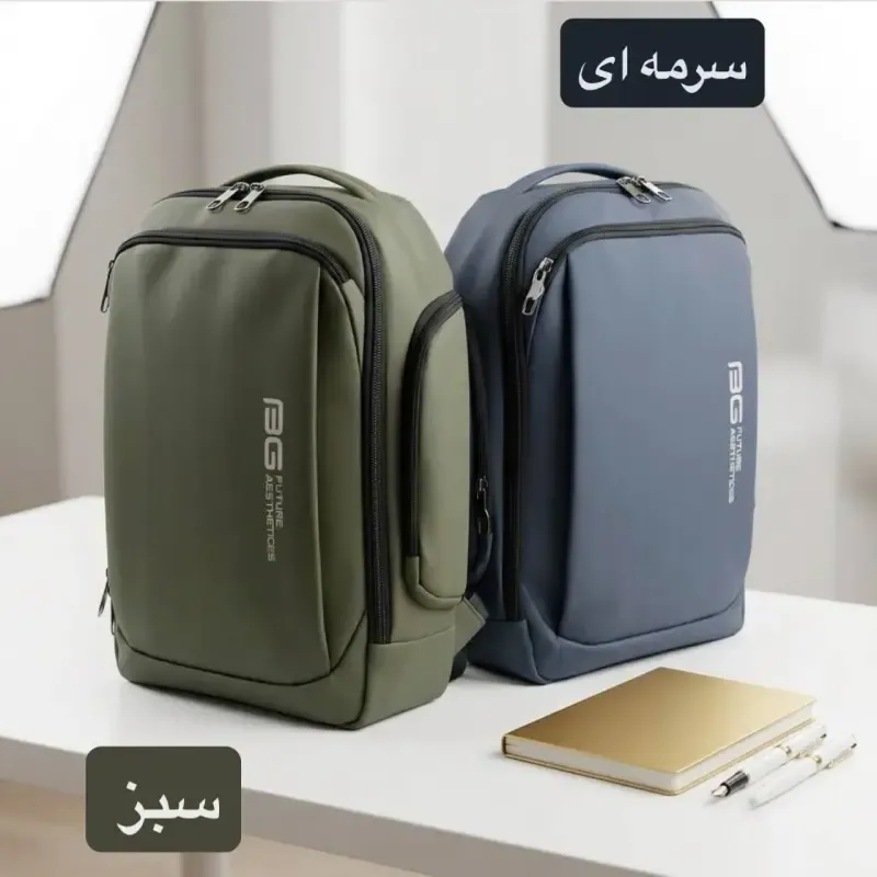 کوله پشتی روزمره و مدرسه مدل فول آپشن برزنتی آب گریز - تصویر 7