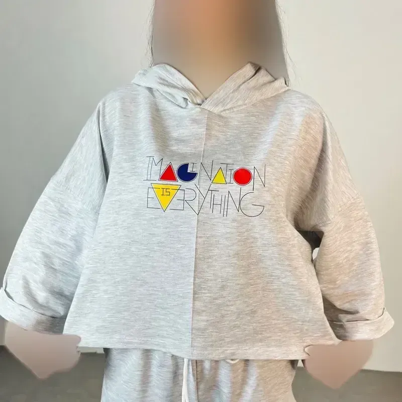 کراپ تیشرت باکسی چاپدار جنس گلکسی - تصویر 4