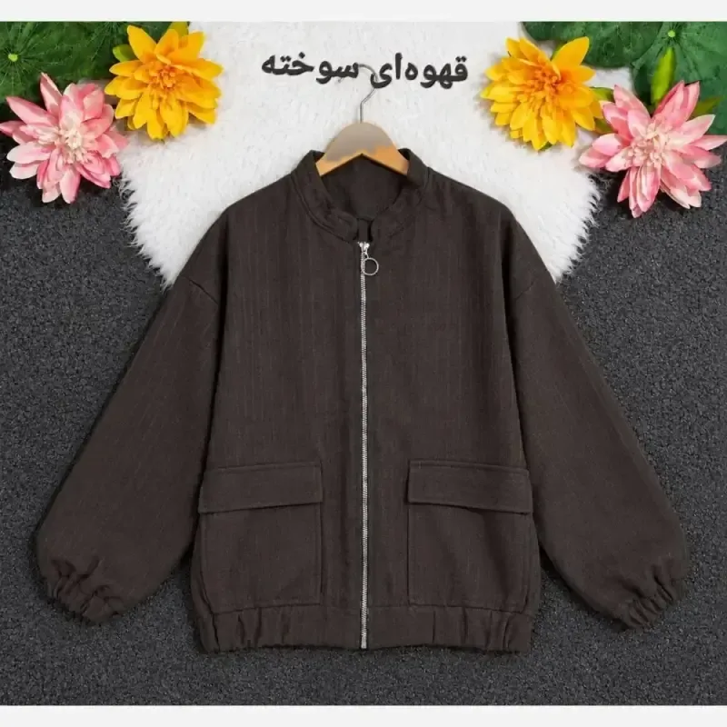 بامبر جکت فلونزی ضخیم و گرم زنانه اسپرت رنگی - تصویر 9