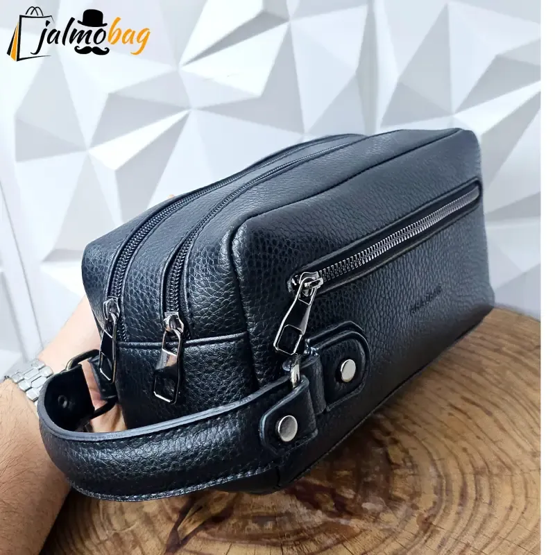 کیف دستی مردانه چرمی شوزبگ دو خانه چرم صنعتی خارجی - تصویر 8