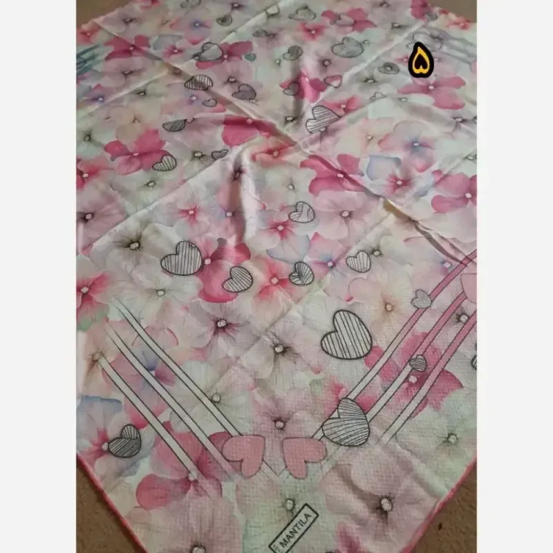 روسری سوپرنخ دخترانه دست دوز قواره 100 سانت فانتزی - تصویر 11