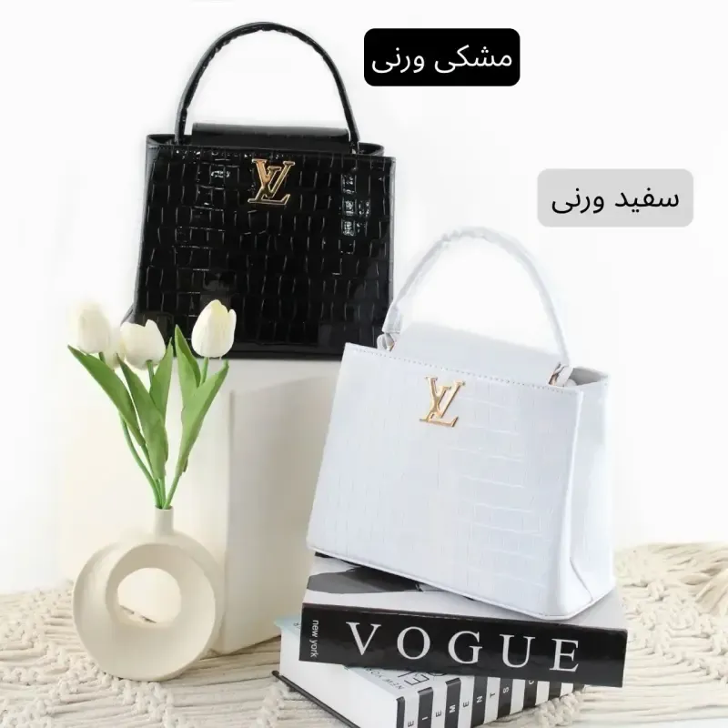 کیف زنانه چرم مصنوعی رسمی و مهمانی با بند بلند - تصویر 5