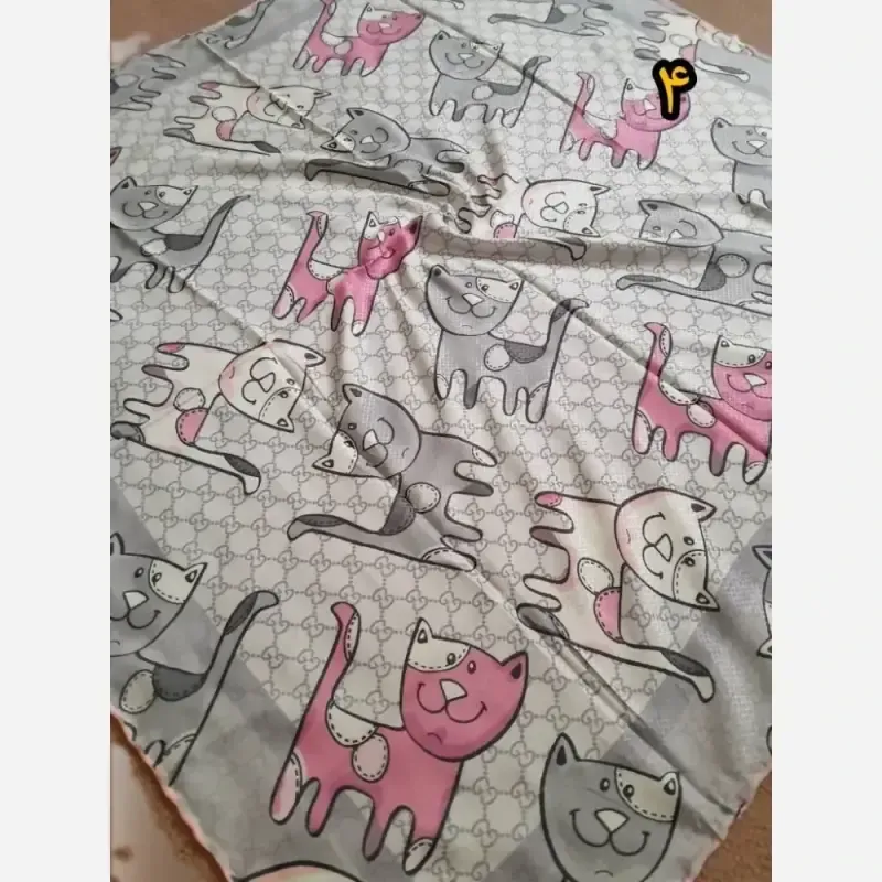 روسری سوپرنخ دخترانه دست دوز قواره 100 سانت فانتزی - تصویر 2