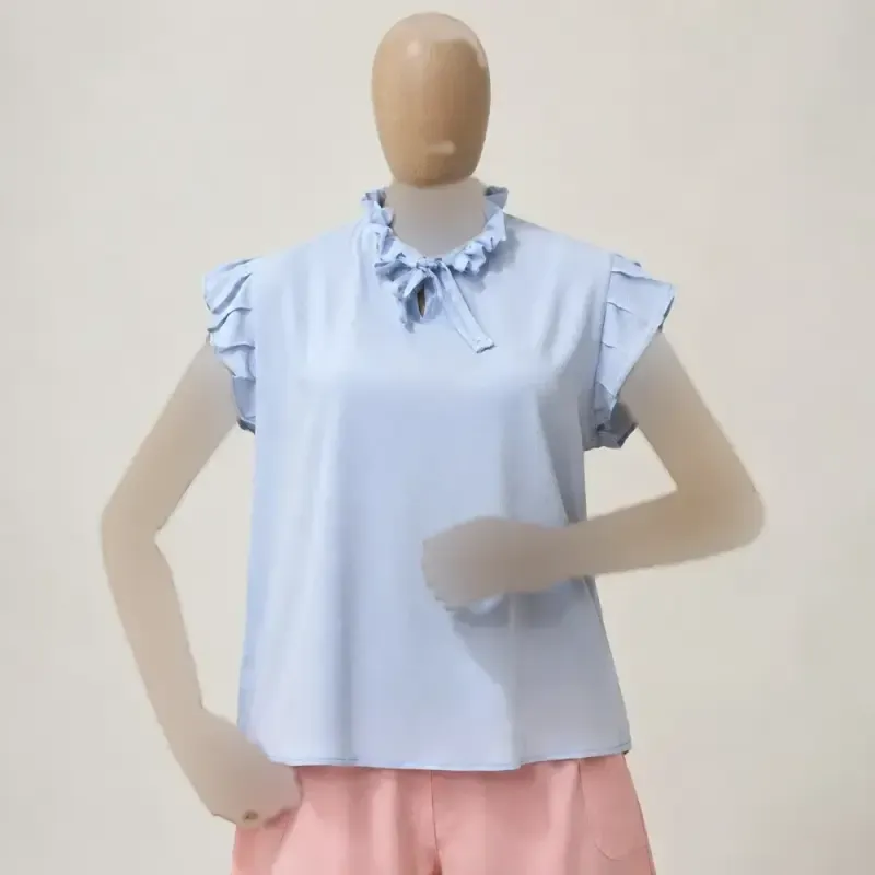 تاپ مجلسی زنانه جنس کریشه کد 1429 - تصویر 3