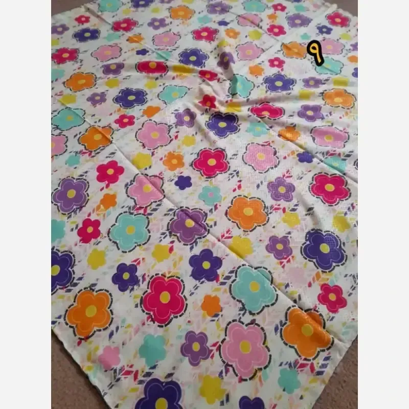 روسری سوپرنخ دخترانه دست دوز قواره 100 سانت فانتزی - تصویر 9
