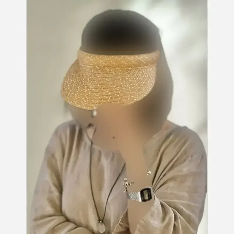نقاب طرح حصیری وارداتی فریسایز لبه 10 سانت - تصویر 4