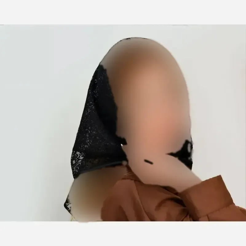 مینی اسکارف توری طرحدار ابعاد 70 در 70 جنس تور - تصویر 12
