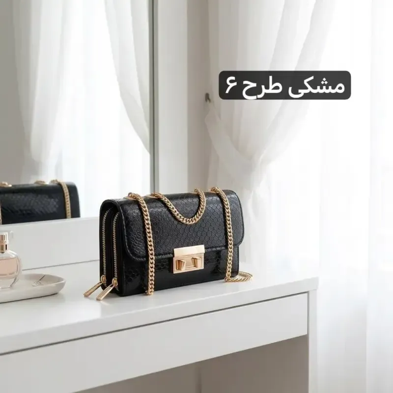 کیف پاسپورتی زنانه چرم مصنوعی بند بلند مجلسی و رسمی - تصویر 8