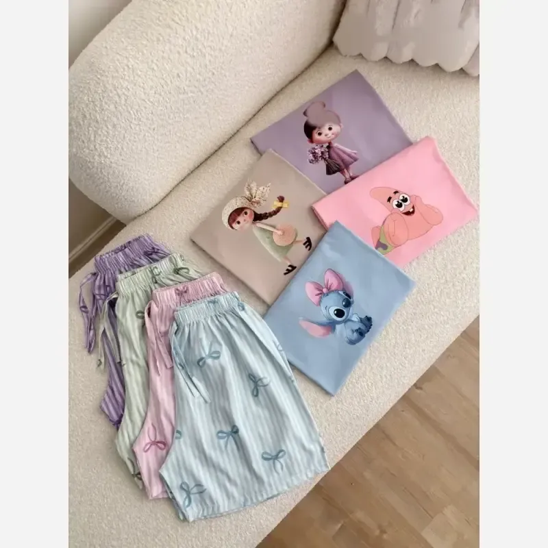 ست تیشرت شورتک بوگاتی طرح پارت انیمیشنی نخ و پنبه - تصویر 11