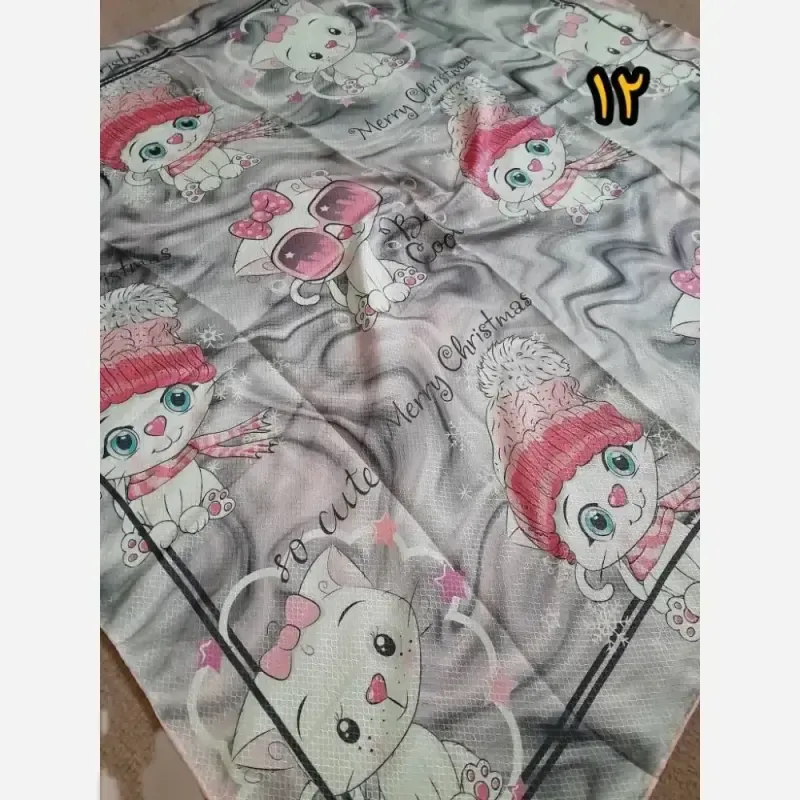 روسری سوپرنخ دخترانه دست دوز قواره 100 سانت فانتزی - تصویر 18
