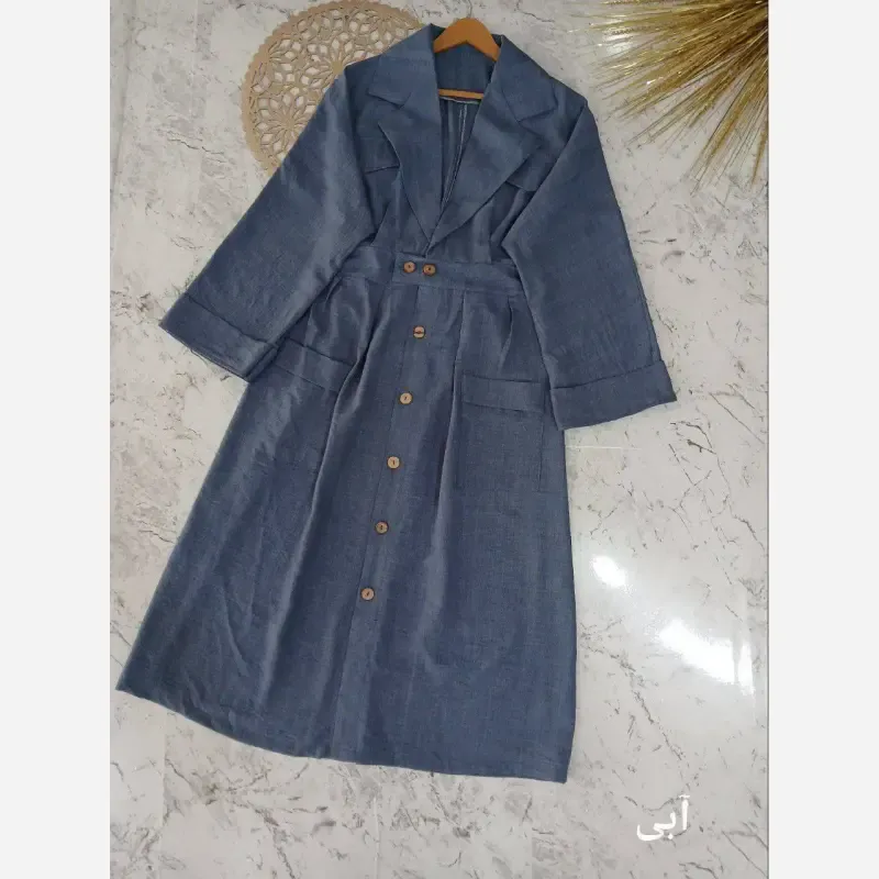 مانتو بلند تابستانه مدل ماربل جنس شانتون فری سایز رنگبندی متنوع - تصویر 12