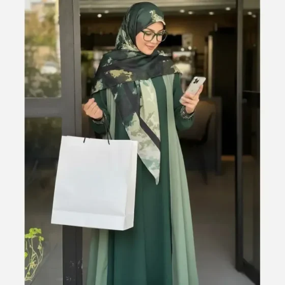 روسری نخ کاستوم طرح آتوسا سایز 140 چرخ دوز