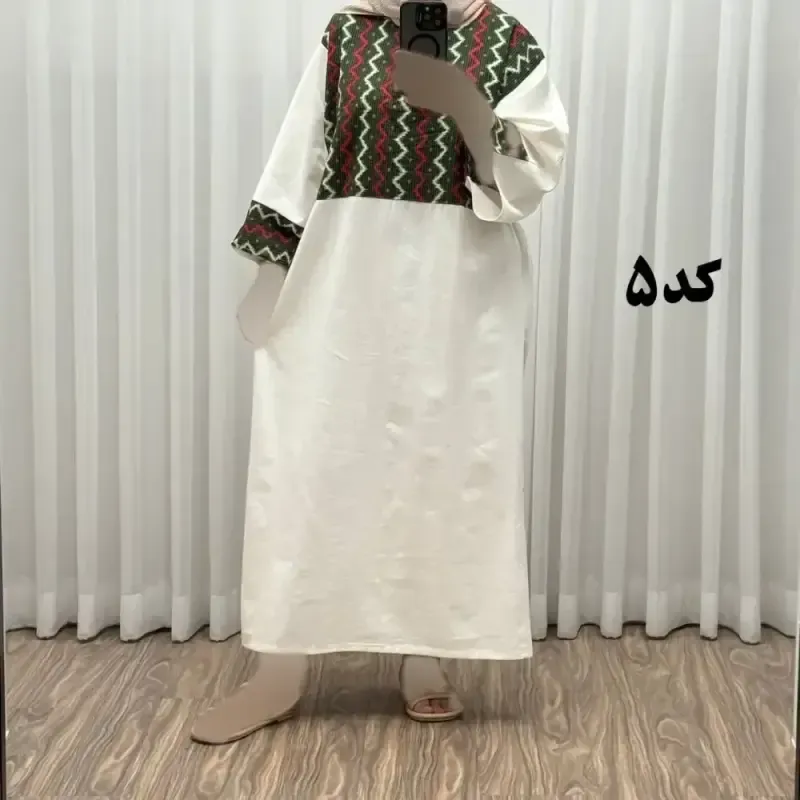 پیراهن کفتان لینن پاییزه فری سایز زنانه تا سایز 50 شیک و راحت کمربند دار بدون سایه اندازی - تصویر 3