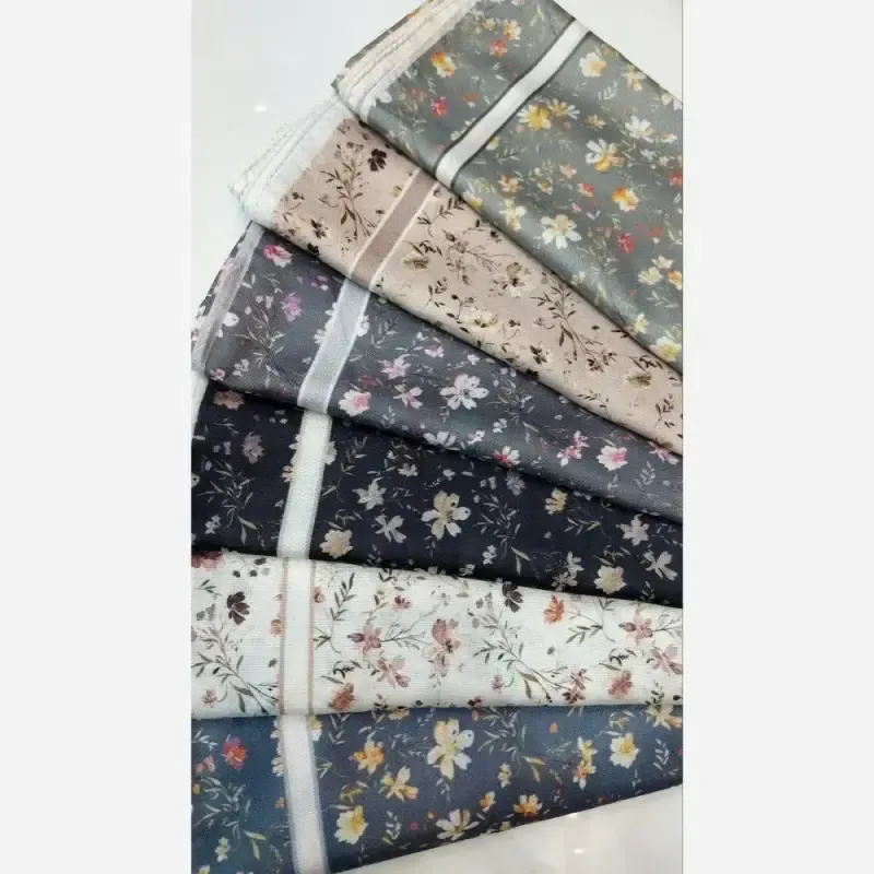خرید عمده روسری نخی قواره یک متری دوردوخت 100 عددی - تصویر 5