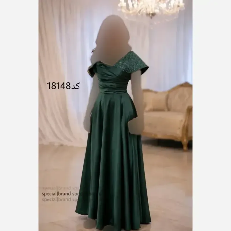 ماکسی مجلسی زنانه ساتن بارانیا - تصویر 13
