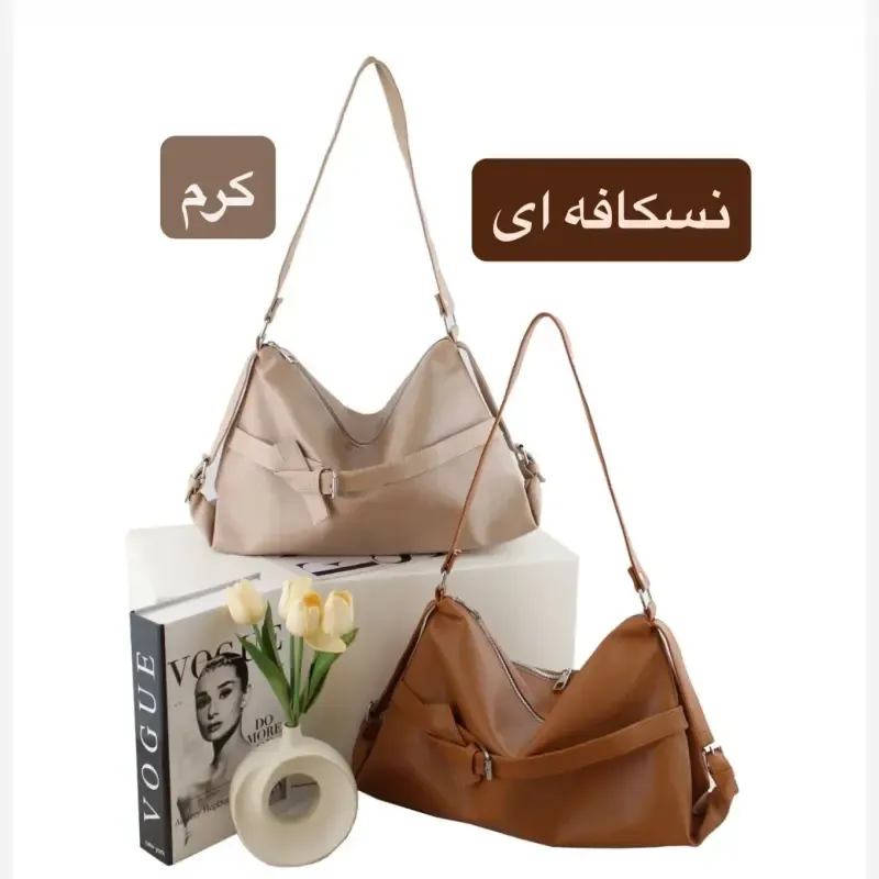 کیف زنانه چرم مصنوعی اسپرت و روزمره زیپدار - تصویر 3