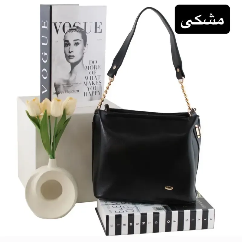 کیف زنانه چرم مصنوعی رسمی و روزمره با بند بلند - تصویر 2