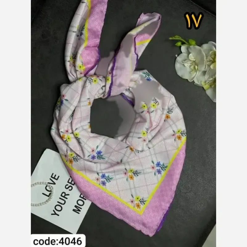 روسری سوپرنخ دخترانه دست دوز قواره 100 سانت فانتزی - تصویر 13