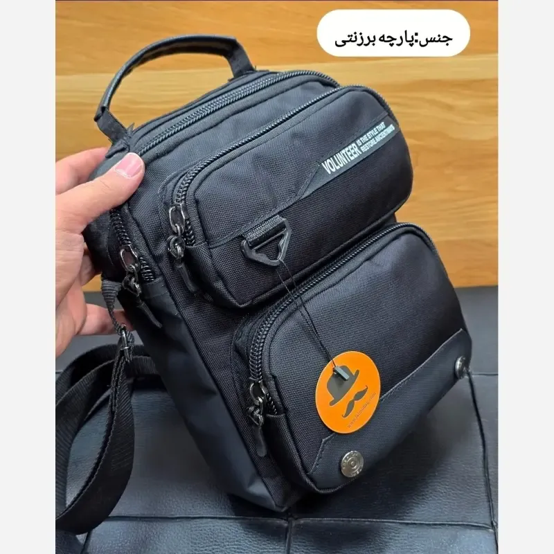 کیف دوشی دستی اسپرت پارچه برزنتی ضخیم خارجی ارتفاع 25 سانتی متر - تصویر 7