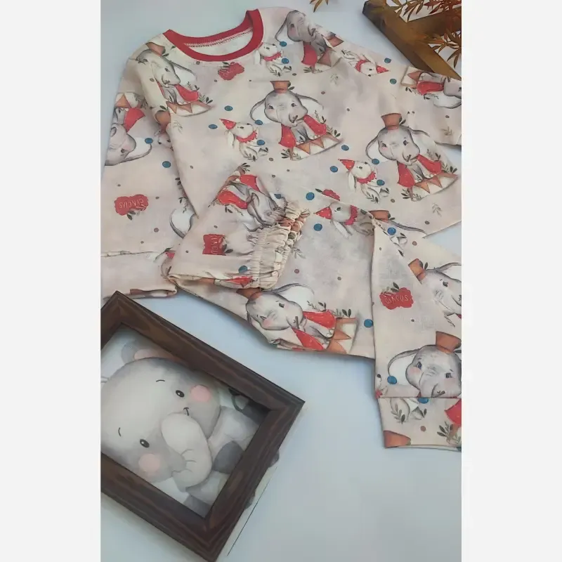 بلوز و شلوار راحتی بچگانه طرحدار سایز 35 تا 45 - تصویر 2