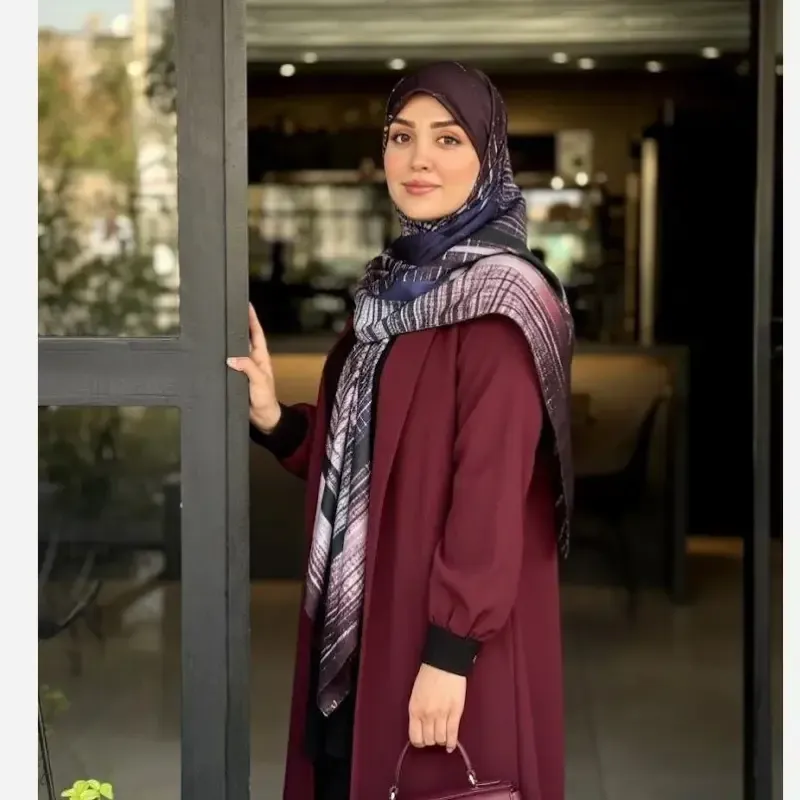 روسری نخی طرح ژینوس رنگ کاربردی زنانه - تصویر 5