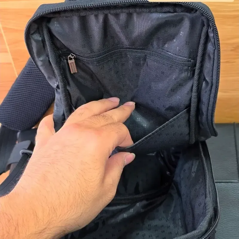 بادی بگ دسته دار رمزدار بنج BANGE مشکی آب گریز ضد تعریق خارجی - تصویر 15
