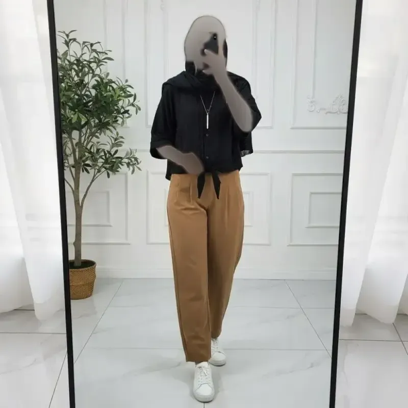 شومیز گره ای زنانه صوفیا فری سایز رنگ بندی متنوع - تصویر 8