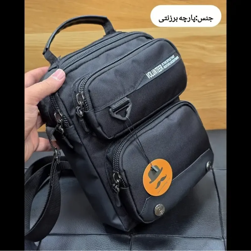 کیف دوشی دستی اسپرت برزنتی پارچه ای خارجی جیب دار - تصویر 7