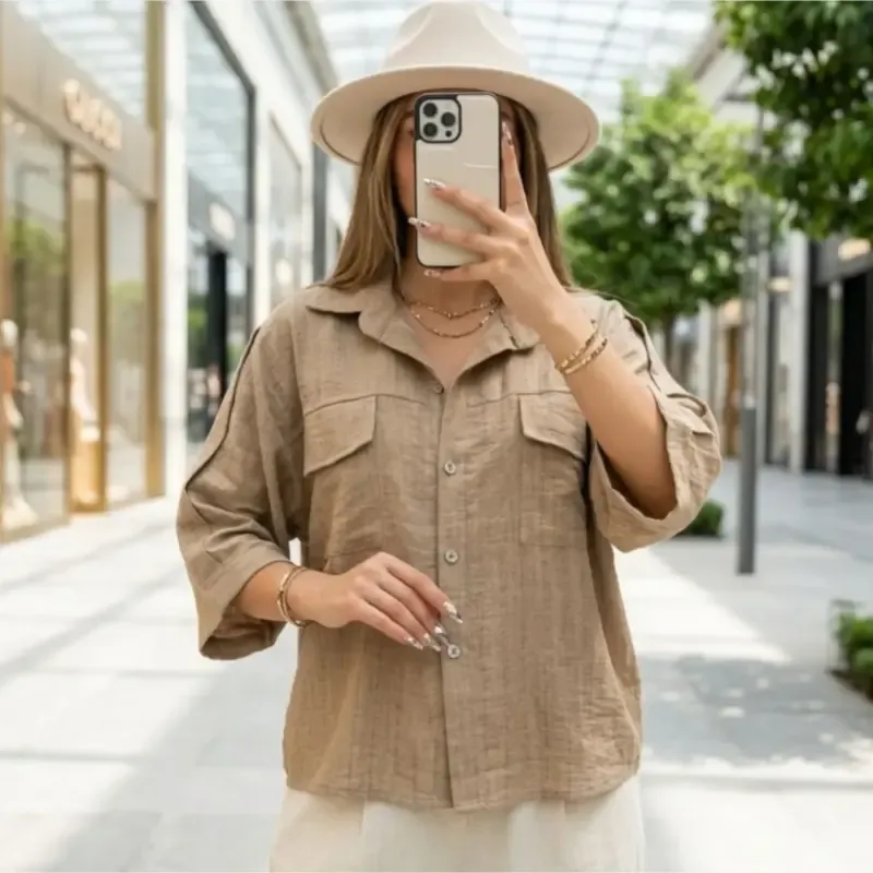 شومیز باکسی زنانه و دخترانه - تصویر 7
