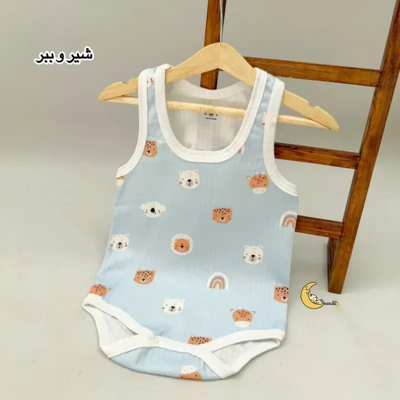 بادی رکابی بچگانه کوالا کیدز نخ پنبه کبریتی زیردکمه - تصویر 4
