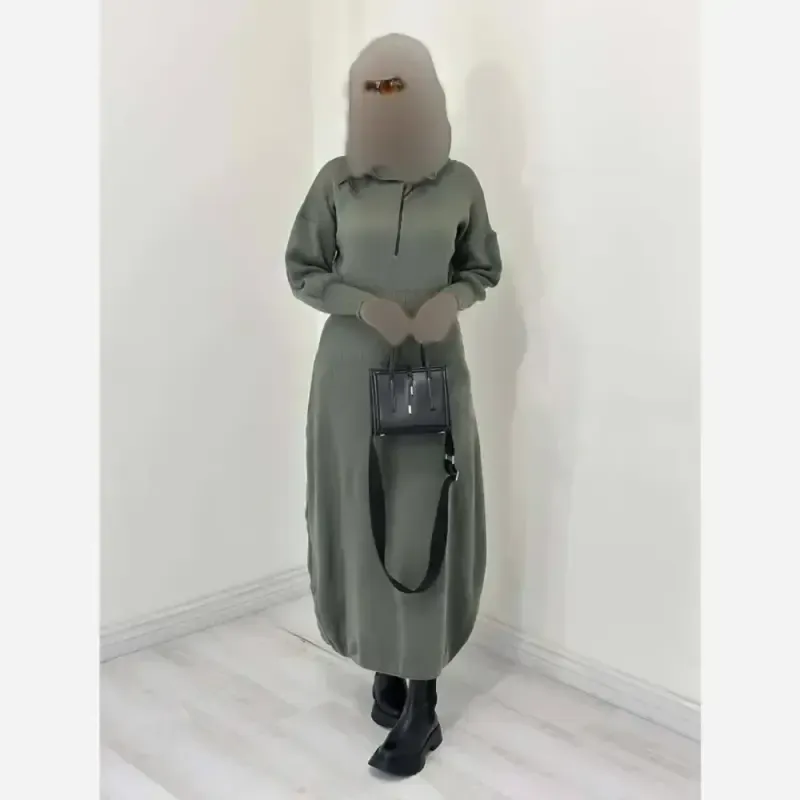 کفتان بافت ساعت شنی کلاهدار مدل ماهتیسا فری سایز - تصویر 11