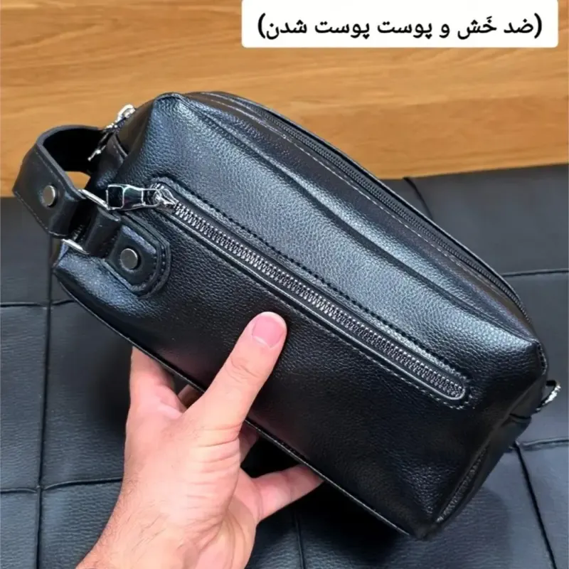 کیف دستی و دوشی مردانه شوزبگ چرم وارداتی درجه یک - تصویر 8