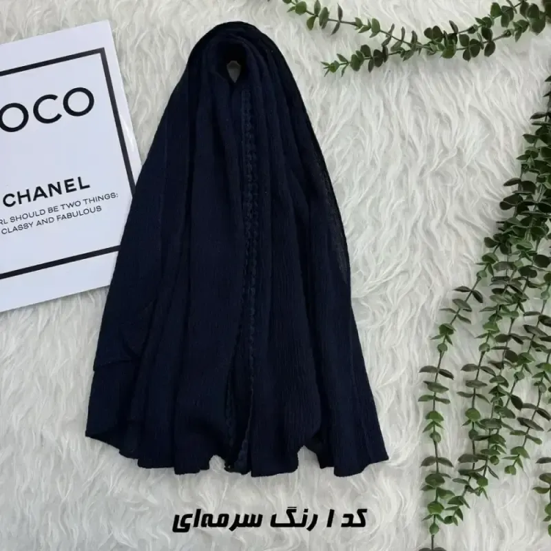 شال نخی ساده برشکا دور عدسی قواره 65 در 190 سانتی متر - تصویر 18