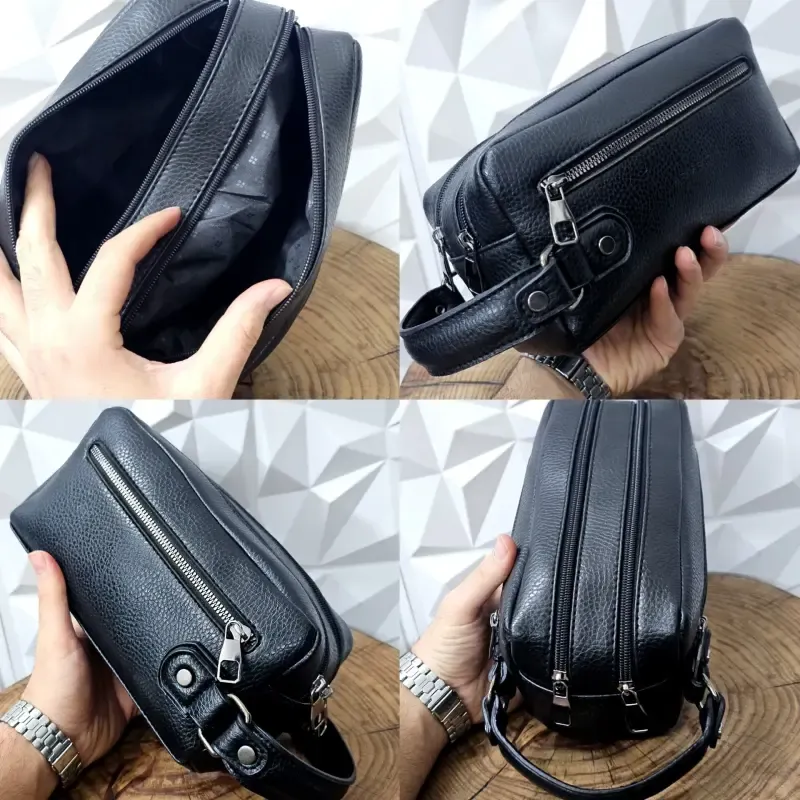 کیف دستی مردانه چرمی شوزبگ دو خانه چرم صنعتی خارجی - تصویر 7