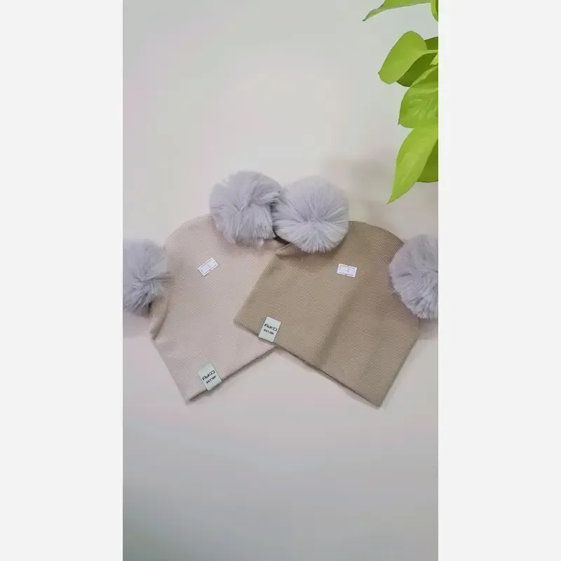 کلاه کودک پومدار فانریپ پنبه اسپرت سایز 1 و 2 مناسب 1 تا 4 سال - تصویر 3